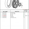 Диск колёсный задний 16×2.50 19 шлицов 5 отверстий × D89 SYM SYMPHONY 50SR