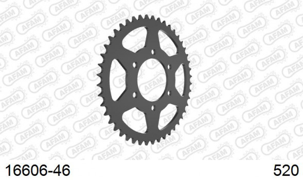 16606-46 звезда задняя KAWASAKI NINJA, Z 800, KAWASAKI ZX 6 (ведомая) стальная, 520, AFAM (JTR478.46)