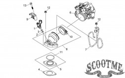 Форсунка топливная к-т SYM MAXSYM 400i ABS [KEIHIN]