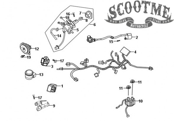 Блок зажигания электронный SYM ORBIT 125