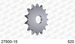 27500-15 звезда передняя KAWASAKI KLE 650, NINJA, EJ800, SUZUKI SV 650, YAMAHA WR (ведущая) стальная, 520, AFAM (JTF565.15)