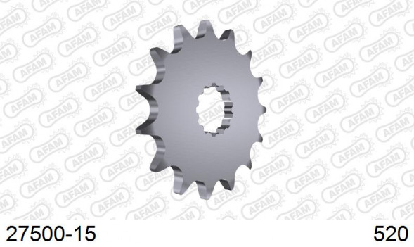 27500-15 звезда передняя KAWASAKI KLE 650, NINJA, EJ800, SUZUKI SV 650, YAMAHA WR (ведущая) стальная, 520, AFAM (JTF565.15)