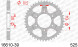16610-39 звезда задняя KAWASAKI ZX 10 R ZX 1000, KLZ, KAWASAKI Z 1000 (ведомая) стальная, 525, AFAM (JTR1489.39)