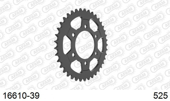 16610-39 звезда задняя KAWASAKI ZX 10 R ZX 1000, KLZ, KAWASAKI Z 1000 (ведомая) стальная, 525, AFAM (JTR1489.39)