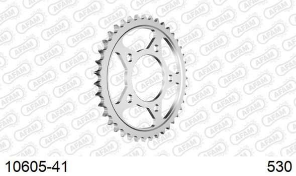 10605-41 звезда задняя HONDA CB CBR CBX 1000, HONDA VF 1000 (ведомая) стальная, 530, AFAM (JTR1334.41)