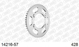 14216-57 звезда задняя KAWASAKI KLX, SUZUKI DR-Z (ведомая) стальная, 428, AFAM (JTR797.57)