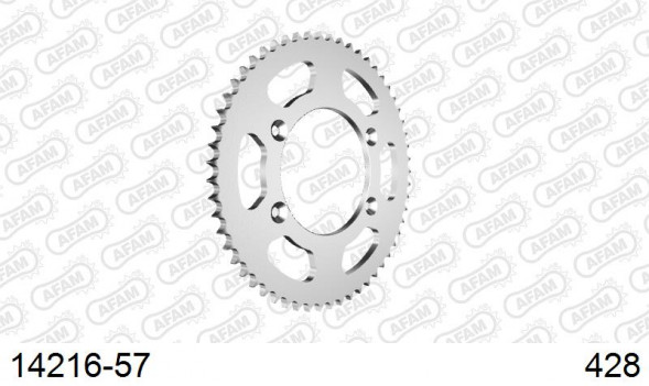 14216-57 звезда задняя KAWASAKI KLX, SUZUKI DR-Z (ведомая) стальная, 428, AFAM (JTR797.57)
