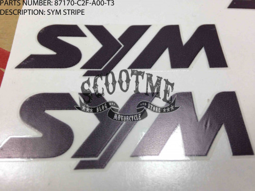 Наклейка декоративная на облицовку руля переднюю SYM ORBIT 50 [ЦВЕТ: BLACK]
