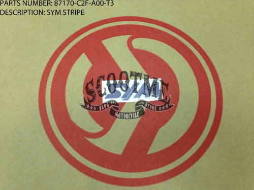 Наклейка декоративная на облицовку руля переднюю SYM ORBIT 50 [ЦВЕТ: BLACK]