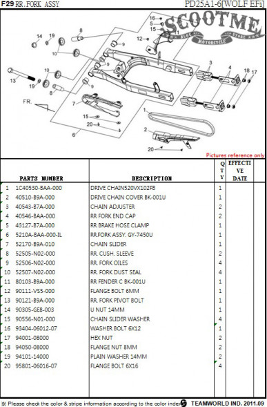Кожух цепи приводной SYM WOLF (T2) 250
