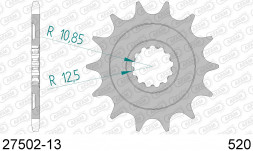 27502-13 звезда передняя KAWASAKI KLX, KX 450 (ведущая) стальная, 520, AFAM (JTF1565.13)