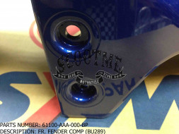 Крыло переднее SYM ORBIT 50 [ЦВЕТ: BLUE BU289]