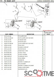 Штифт направляющий тормозных колодок SYM MAXSYM 400i ABS