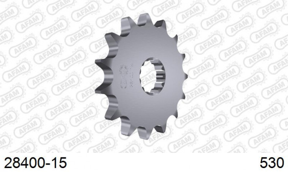 28400-15 звезда передняя SUZUKI GSF Bandit, GSX, KAWASAKI ZXR, YAMAHA FZS (ведущая) стальная, 530, AFAM (JTF566.15)