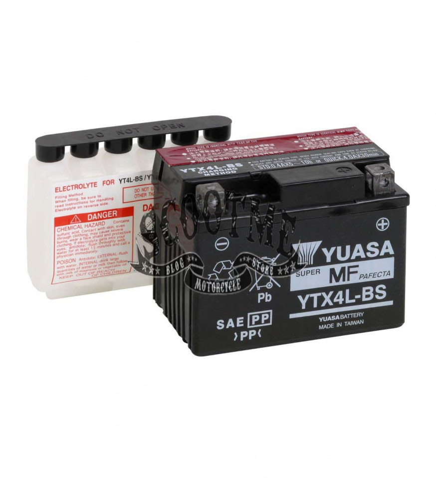 Аккумулятор SYM DD 50 [YUASA, YTX4L-BS, 114×71×86]