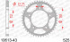 10613-43 звезда задняя HONDA CB 600, CBF 600, VT 750 (ведомая) стальная, 525, AFAM (JTR1304.43)