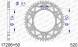 17206+50 звезда задняя KAWASAKI KLX 300, KAWASAKI KX 250, 400, SUZUKI RMZ 250 (ведомая) алюминиевая, самоочищающаяся, 520, AFAM (JTA460.50)