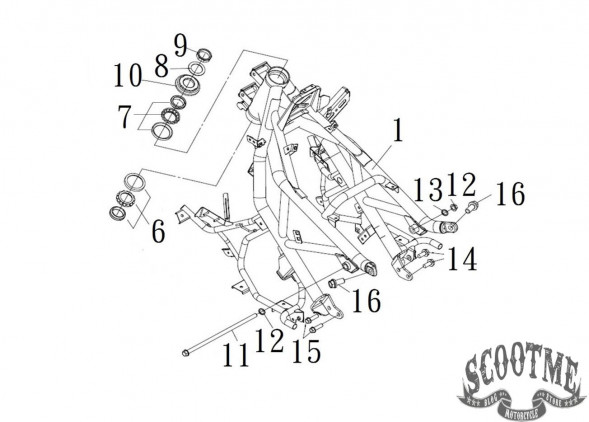 Подшипник рулевой колонки верхний SYM MAXSYM TL 500i