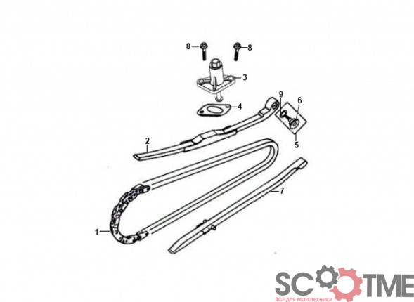 Успокоитель цепи ГРМ SYM ORBIT 50