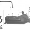 Накладка выхлопной трубы защитная SYM JetEuro 50