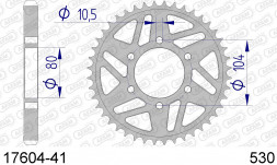17604-41 звезда задняя KAWASAKI ZXR 750, ZX9 (ведомая) алюминиевая, 530, AFAM (JTA478.43)