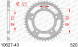 10627-43 звезда задняя HONDA CB 500, CTX 700, NC 750 (ведомая) стальная, 520, AFAM (JTR1303.43)