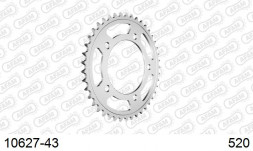 10627-43 звезда задняя HONDA CB 500, CTX 700, NC 750 (ведомая) стальная, 520, AFAM (JTR1303.43)