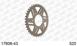 17606-43 звезда задняя KAWASAKI Z1000, ZX1000, ZX900 (ведомая) алюминиевая, 520, AFAM (JTA478.43)