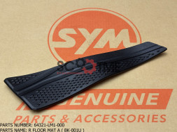 Коврик пола SYM CRUiSYM 300i [Правый, часть А, цвет: BK-001U]