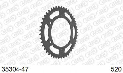 35304-47 звезда задняя APRILIA 650 Pegaso, BMW F 650, (ведомая) стальная, 520, AFAM (JTR5.47)