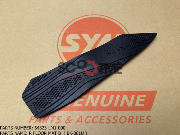 Коврик пола SYM CRUiSYM 300i [Правый, часть B, цвет: BK-001U]