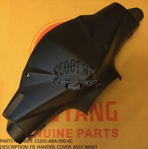 Облицовка руля передняя SYM ORBIT 125 [ЦВЕТ: BLACK MATT BK-001]