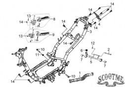Опора для ног правая SYM JET 4 50