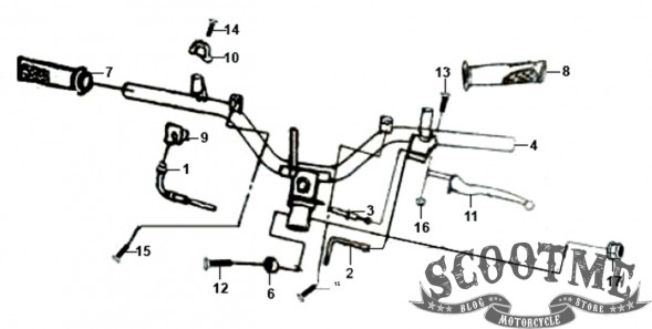 Винт с фланцем М10×50мм SYM ORBIT 50