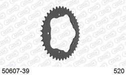 50607-39 звезда задняя DUCATI 800 Monster, DUCATI Evo (ведомая) стальная, 520, AFAM
