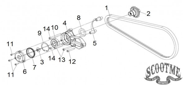 Звезда привода 15T SYM MAXSYM TL 500i