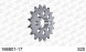 166801-17 звезда передняя BMW HP4, BMW S1000 RR (ведущая) стальная, 520, AFAM (JTF1404.17)