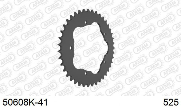 50608K-41 звезда задняя DUCATI 1100 Monster, DUCATI Evo (ведомая) стальная, черная, 525, AFAM