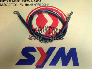 Шланг тормозной передний SYM ORBIT 50 (FR. BRAKE HOSE COMP​)
Артикул: 45126-AAA-000​
Номер детали на схеме: 3
Деталь подходит к следующим моделями: SYM ORBIT 50, SYM ORBIT 125.