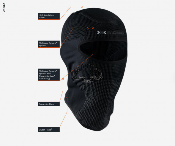 Балаклава X-BIONIC UNISEX OW STORMCAP EYE 4.0 (BLACK)