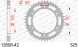 12606-42 звезда задняя YAMAHA FZ 8, YAMAHA TDM 900 (ведомая) стальная, 525, AFAM (JTR300.42)