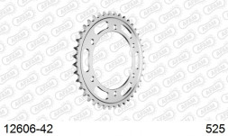 12606-42 звезда задняя YAMAHA FZ 8, YAMAHA TDM 900 (ведомая) стальная, 525, AFAM (JTR300.42)