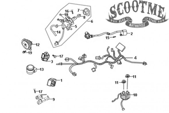 Накладка замка зажигания SYM ORBIT 50