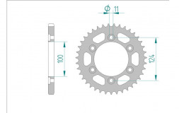 50609-42 звезда задняя DUCATI MONSTER 1000, SUPER SPORT, SPORT TOURING (ведомая) стальная, 525, AFAM