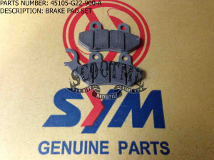 Колодки тормозные передние к-т SYM ORBIT 50
Артикул: 45105-G22-900-A​