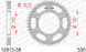 12813-38 звезда задняя YAMAHA MT-01 16700, YAMAHA XJR 1300 (ведомая) стальная, 530, AFAM (JTR479.38)