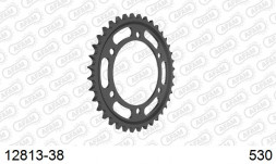 12813-38 звезда задняя YAMAHA MT-01 16700, YAMAHA XJR 1300 (ведомая) стальная, 530, AFAM (JTR479.38)