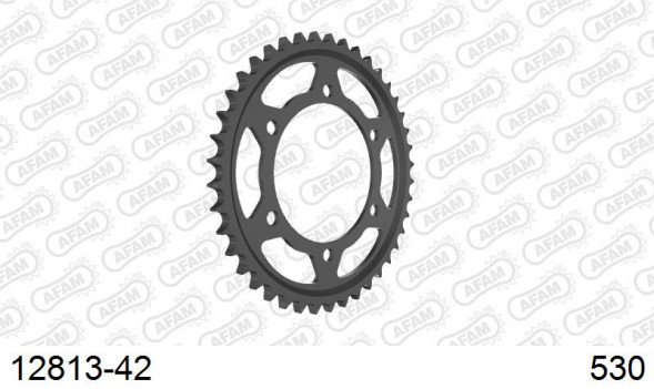 12813-42 звезда задняя YAMAHA MT-01 16700, YAMAHA XJR 1300, SUZUKI GSX-R (ведомая) стальная, 530, AFAM (JTR479.42)