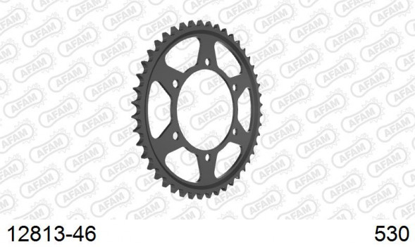 12813-46 звезда задняя SUZUKI GSX-R, YAMAHA FZ Fazer, YZF 1000 (ведомая) стальная, 530, AFAM (JTR479.46)