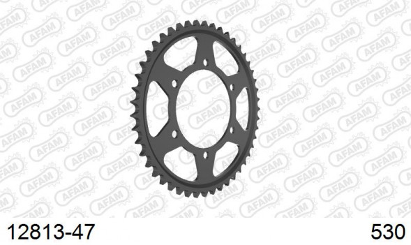 12813-47 звезда задняя YAMAHA FZ Fazer, YAMAHA FZ 6, YAMAHA YZF 1000 (ведомая) стальная, 530, AFAM (JTR479.47)